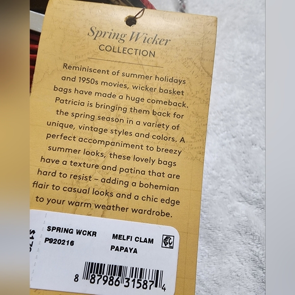 Patricia Nash Papaya Melfi Oval Clam Bag Women's Handbags - Picture 7 of 8